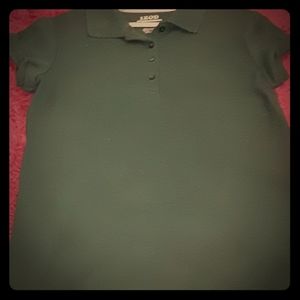 Green uniform polo shirt